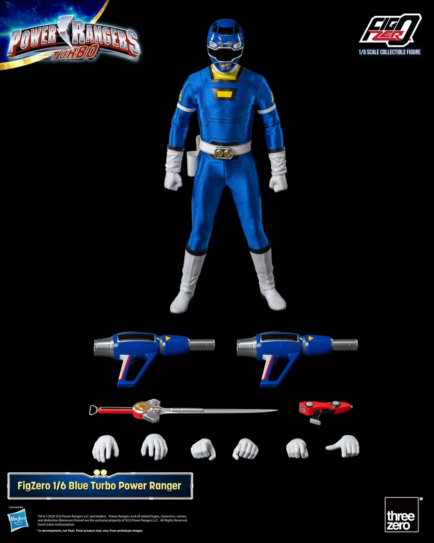 30-12-2024 [PreOrder預訂-數量有限，額滿即止]Threezero FigZero 1/6 Blue Turbo Power Rangers