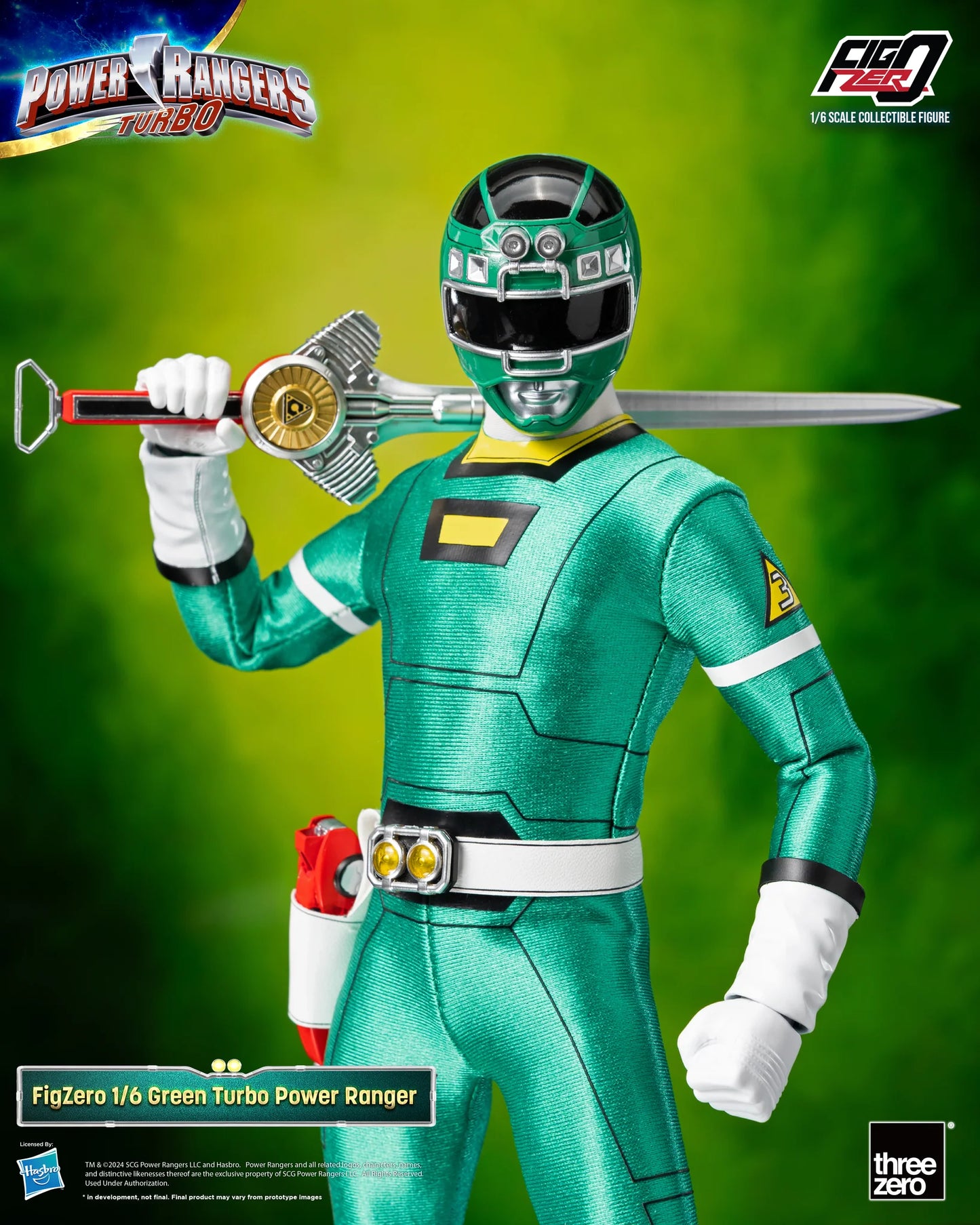 30-12-2024 [PreOrder預訂-數量有限，額滿即止]Threezero FigZero 1/6 Green Turbo Power Rangers